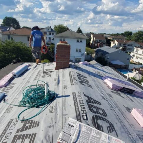 new-chimney-roofing-Berenfield-nj-during